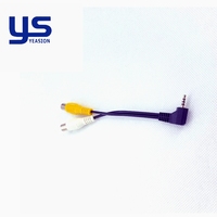 Cable Adaptador Portátil Personalizado con Interfaz de Cámara de 3.5mm TRRS a Salidas Duales RCA Hembra en Forma de L con Agarre Antideslizante al por Mayor