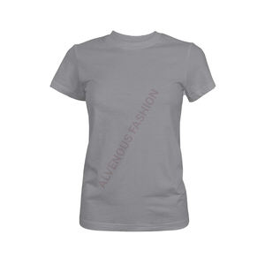 T-shirt pour femme, fabrication sur mesure, col rond, vente en gros, qualité supérieure, coton, haut d'été respirant et infroissable - Product Image 1