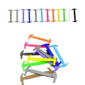 Lacets élastiques unisexes multicolores extensibles sans attache Lacets de baskets pratiques en caoutchouc de silicone sans attache pour chaussures - Product Image 2