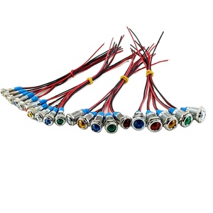 Kim loại IP65 không thấm nước Nút chỉ số ánh sáng với màu xanh LED 6/8/10/12 mét lỗ kích thước vít thiết bị đầu cuối kết nối - Product Image 4