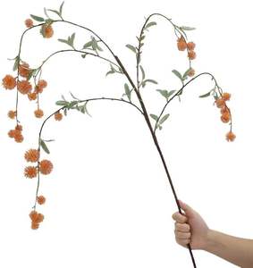 Venta al por mayor de fábrica: Ramas largas artificiales hechas a mano con flores y frutas colgantes para el hogar, bodas, fiestas, Pascua, Navidad, Halloween - Product Image 1