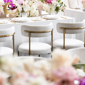 Chaise De Reception De Mariage Removable Cover <b>Cushion</b> Stainless Steel Chairs Wedding Hall - Product Image 5