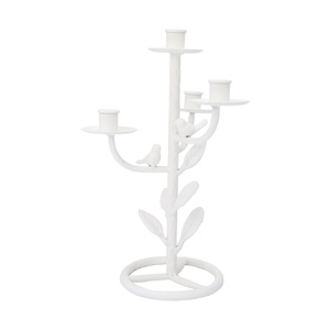 Porte-bougie en forme de branche d'arbre argentée pour la décoration de la maison, design métallique durable, ensemble de porte-bougie en métal - Product Image 5
