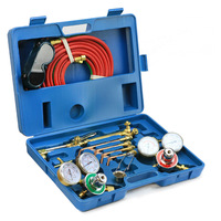 Kit de chalumeau de soudage et de découpe portable oxygène-acétylène avec mallette de transport, accessoires complets pour CVC, fabrication métallique, réparation automobile