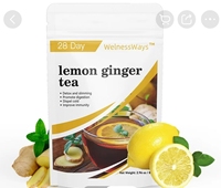 Té Herbal de Limón y Jengibre OEM para el Cuidado de la Piel, la Salud y la Digestión, Té Premium con Sabor a Limón y Jengibre, Ingredientes Totalmente Naturales