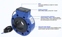 Medidor de Agua Ultrasónico con Batería SENTEC DN50 DN65 DN80 DN100mm, Medidor de Flujo de Agua Digital RS485 Tipo Sándwich con Brida, PN16