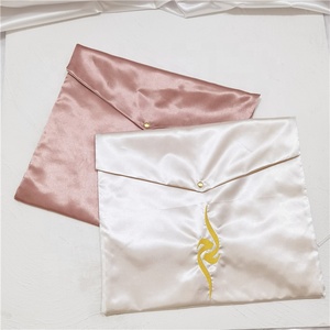 Bolsa grande de satén con cordón con logotipo personalizado para mechones de pelo, peluca de pestañas, embalaje de regalo de joyería, cordón de seda satinada, embalaje textil - Product Image 6