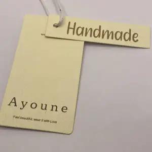 High Quality Matt Cardboard Recycled Hang Tag Clothing Paper Tag With Embossed Hangtags For Clothing