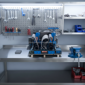 Máquina pulidora automática industrial de 200 mm para desbarbado de superficies de chapa, secciones planas de aluminio y extremos de acero. - Product Image 4