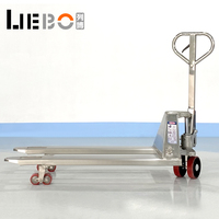 Carretilla elevadora manual LIEBO Jack Trans Pallet Trolley 2Ton Transpaleta manual de acero inoxidable