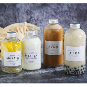 270Ml 350Ml 500Ml Rỗng Thủy Tinh Tròn Trong Suốt Pha Lạnh Cà Phê Xi-rô Nước Ép Sữa Boston Chai Cho Trẻ Em Trẻ Em Cho Cửa Hàng Mang Đi - Product Image 2