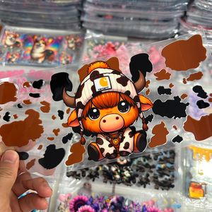 Autocollant de transfert imperméable DTF UV pour gobelet, motif dessin animé Mignon de la série Finding Nemo, <span class=keywords><strong>créatures</strong></span> marines (tortue, requin, étoile de mer) et bulles - Product Image 3