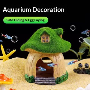 <strong>Aquarium</strong> Landscaping Moss Mushroom House Resin Craft Fish Shrimp Hideout House Breeding/egg-laying Features - Product Image 1