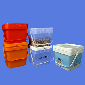 Seau carré en plastique blanc transparent avec couvercle, fourni par l'usine, pour l'emballage alimentaire, biodégradable - Product Image 6