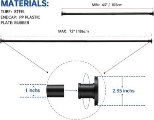 Direct Sale Ultra-minimalist Metal Shower <strong>Curtain</strong> <strong>Pole</strong> Adjustable Shower <strong>Curtain</strong> Rod High <strong>End</strong> Design for Bathroom - Product Image 2