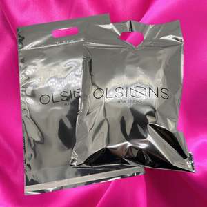 Sac d'expédition en polyéthylène avec poignée, logo personnalisé, argent brillant, pour vêtements, tailles S, M, L, grand sac d'expédition en polyéthylène - Product Image 6