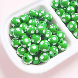 12mm Fun Polka Dots Percé Résine Perles En Vrac Mignon Coloré DIY Main Bijoux Accessoires En Plastique Acrylique & Lucite - Product Image 4
