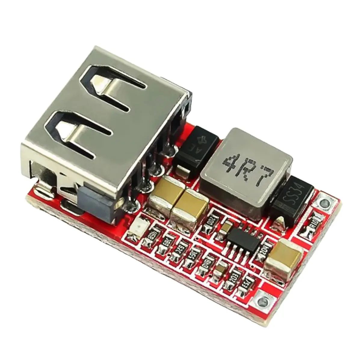 डीसी-डीसी बक वोल्टेज रेगुलेटर मॉड्यूल 6-24V 12V/24V से 5V 3A USB चार्जर मॉड्यूल बक कनवर्टर रेगुलेटर