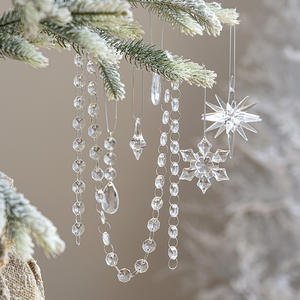 Ensemble d'ornements suspendus en forme <span class=keywords><strong>de</strong></span> flocon <span class=keywords><strong>de</strong></span> neige en cristal <span class=keywords><strong>de</strong></span> glace pour arbre <span class=keywords><strong>de</strong></span> Noël, étoile à cinq branches - Product Image 5