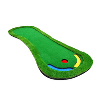 Tapis de putting portable Bigfoot Puffer avec logo personnalisé, mini parcours de golf incliné multi-trous en PVC pour l'entraînement