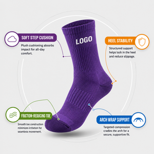 Wholesale High Quality Custom Cycling Sport <b>Socks</b> Nylon Athletic Crew Digital Printing Breathable Sports <b>Socks</b> Padded - Product Image 3