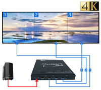 Processeur vidéo Bitvisus 2x1 3x1 3x2 4x3 Commutateur de processeur vidéo Programmable EDID Processeur vidéo 1x3 2x3 3x3 4K Multi-écrans