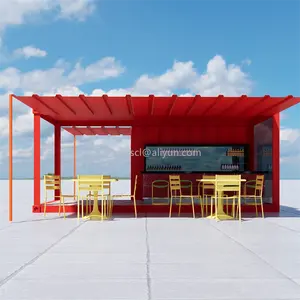 Pop-up container cabin nhà hàng đúc sẵn quán cà phê Nhà hàng với nhà bếp kiosk cửa hàng tiện lợi