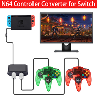 Adaptateur de manette de jeu Zetoc HS-N6420 noir pour convertisseur de contrôleur 64 avec emballage de vente au détail