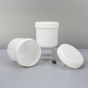 Nueva llegada QOR Botella cilíndrica de plástico PP blanca de 250 ml con tapa de rosca para uso cosmético - Product Image 5