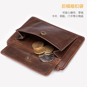 AndoBag Cartera de Hombre con Tarjetero, Monedero Vintage de Cuero Crazy Horse, Cartera Masculina de Piel Genuina con Hebilla 1014 - Product Image 4