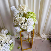 Centres de table de mariage durables en soie, 30 cm, mélange vert et blanc, boule de fleurs de mariage pour l'entrée