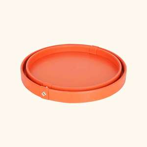 Vassoio portaoggetti in pelle Art Déco per tavolino da salotto, decorazione di lusso per la casa, idea <span class=keywords><strong>regalo</strong></span> - Product Image 2
