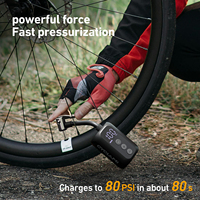 Bomba de Aire Eléctrica Portátil para Bicicleta con Pantalla de Presión de 100 PSI, Mini Compresor de Aluminio con Válvula Schrader, Personalizable con Logotipo OEM A5S