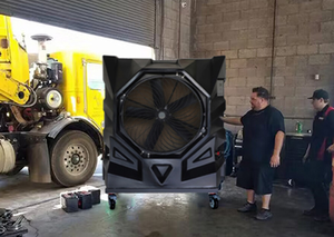 Refroidisseur d'air <span class=keywords><strong>mobile</strong></span> d'extérieur JHCOOL, refroidisseur de désert avec un fort débit d'air de 30 000 cmh, grand réservoir d'eau de 200 litres pour les fêtes et les restaurants - Product Image 5