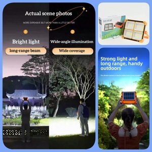 OTHC PT-LYD03 Güneş Enerjili LED Projektör, Dış Mekan Şarj Edilebilir IP66 Taşınabilir Süper Parlak Elektrik Kesintisi Acil Durum Kamp Lambası - Product Image 4