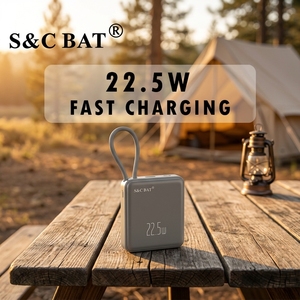 แบตเตอรี่สำรองพกพาความจุสูง 10000mAh ชาร์จเร็ว พร้อมพอร์ต Type-C สำหรับชาร์จเข้า/ออก ดีไซน์มินิ วัสดุพลาสติก - Product Image 2