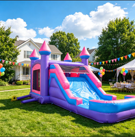 Château gonflable avec toboggan Nevanti pour enfants, usage commercial, vente en gros