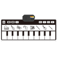 Kids Musical Piano Mat Floor Dance Mat Musical Toys with 20 Keys Piano Keyboard 8 Instrument Sounds Touch Play Mat Early Educati