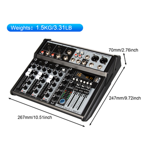 Ka4 Dj Mixer USB 4 Kênh Âm Thanh Mixer Giao Diện Điều Khiển Giá Tốt Nhất Âm Thanh Mixer Mini Gia Đình KTV 48V USB/Bt Hiệu ứng Ghi - Product Image 5