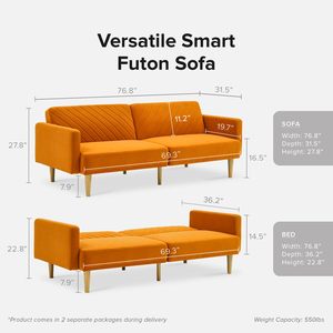 Loveliving nhà sản xuất Nhung futon Sofa giường loveseat ngủ đi văng giữa thế kỷ hiện đại futon ghế sofa cama couches - Product Image 3