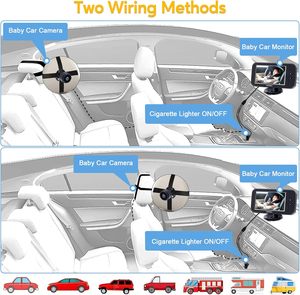 Камера 1080p-удар и платок с задним сиденьем, вращение 360 °, зеркало заднего вида автомобильной камеры - Product Image 6