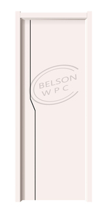 <span class=keywords><strong>Porte</strong></span> intérieure en WPC stratifié avec film PVC imitation bois et cadre de <span class=keywords><strong>porte</strong></span> assorti à motif lignes noires pour la décoration d'appartements familiaux - Product Image 2