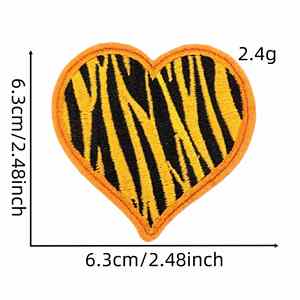 Patchs brodés à motifs animaliers, imprimé léopard, étoile, cœur, pour repasser sur les vêtements, accessoires, autocollants décoratifs en tissu - Product Image 5