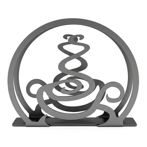 Stylish Metal <b>Napkin</b> <b>Holder</b> In Black With Sleek Finished Perfect For Modern Bathroom Use And Wedding Tissue Storage - Product Image 1