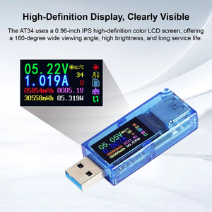 <span class=keywords><strong>Tester</strong></span> USB Digital de Carga Rápida QC3.0 Medidor de Voltaje y Corriente 3.6-30V 0-5A Probador de Energía - Product Image 4