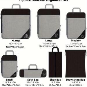 Wholesale Travel <b>Bags</b> Set High Quality Waterproof Packing Cubes <b>Clothes</b> Organizer Foldable Durable Luggage <b>Bags</b> - Product Image 4