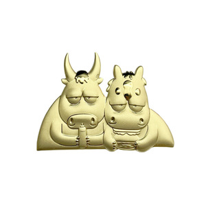 Llavero con colgante de toro y caballo dorado, cuerda rosa, amuleto para teléfono móvil, regalo para colegas, amigos, niños - Product Image 5