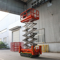 Plateforme élévatrice à ciseaux électrique sur chenilles de 6m, 8m, 10m, 12m, 14m, idéale pour la réparation de toitures de serres – Nouveauté directe usine chinoise