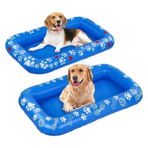 Inflatable Dog Float Blue Pet Floating Bed 140x96cm PVC Pool Float For Dogs - Product Image 5