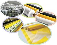 Kain Jaring Sablon Nilon Kuning Tahan Lama, Jaring Tegangan Tinggi untuk Filter Cair (300 Mesh (120T)) Merek ZeHong